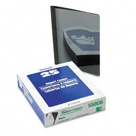 Esselte Pendaflex Esselte Pendaflex 55806 Clear Front Report Cover  Tang Clip  Letter  1/2   Capacity  Black  25 per Box 55806